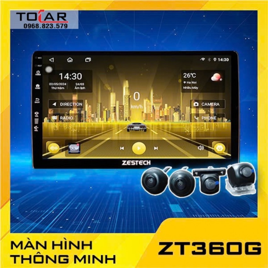 Màn hình ô tô Androi Zestech ZT360G nâng cấp 2024