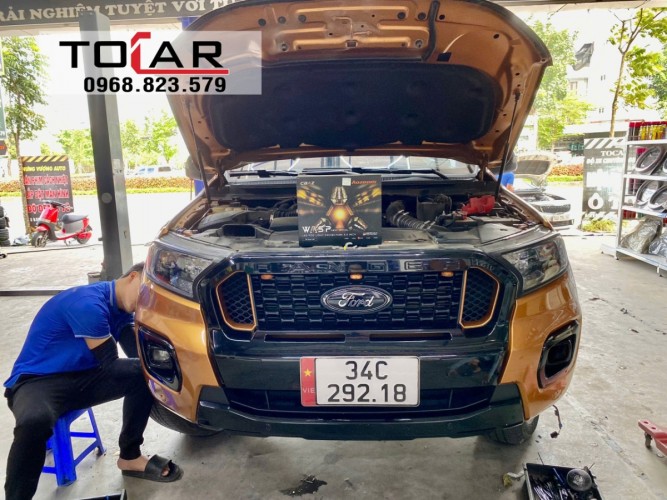 Độ đèn bi gầm Aozoom Wasp cho xe Ford Ranger 2020