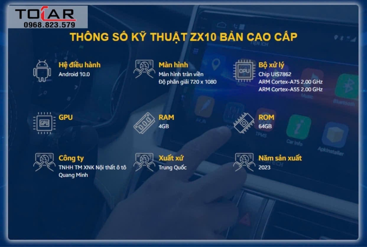 Thong so ky thuat man hinh Zestech ZX10 ban cao cap